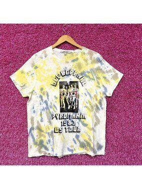 Def Leppard Pyromania 1983 US Tour Heavy Metal Tie Dye L